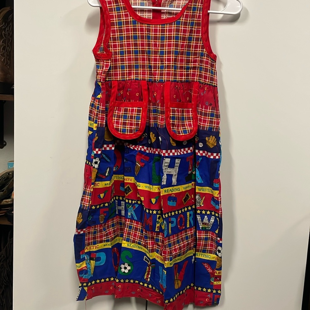 Handmade vintage Y2K school pattern dress.  Teacher.  Halloween costume